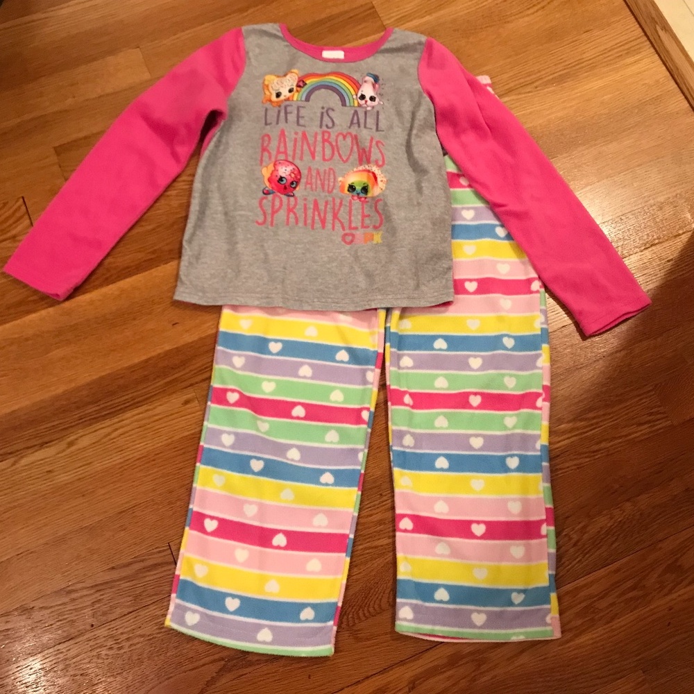 Shopkins Pajamas Size 10 Girls